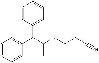 3-[(1,1-diphenylpropan-2-yl)amino]propanenitrile Structure