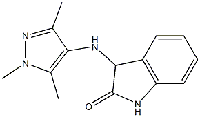 3-[(1,3,5-trimethyl-1H-pyrazol-4-yl)amino]-2,3-dihydro-1H-indol-2-one Structure