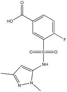 3-[(1,3-dimethyl-1H-pyrazol-5-yl)sulfamoyl]-4-fluorobenzoic acid