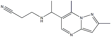 3-[(1-{2,7-dimethylpyrazolo[1,5-a]pyrimidin-6-yl}ethyl)amino]propanenitrile