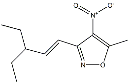 3-[(1E)-3-ethylpent-1-enyl]-5-methyl-4-nitroisoxazole Structure