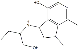 3-[(1-hydroxybutan-2-yl)amino]-1,7-dimethyl-2,3-dihydro-1H-inden-4-ol Structure