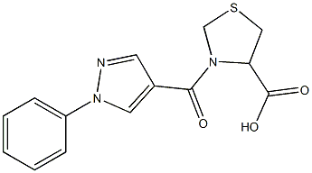  3-[(1-phenyl-1H-pyrazol-4-yl)carbonyl]-1,3-thiazolidine-4-carboxylic acid