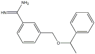 3-[(1-phenylethoxy)methyl]benzenecarboximidamide Struktur