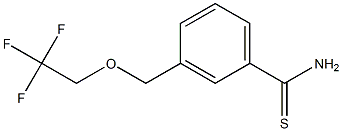 3-[(2,2,2-trifluoroethoxy)methyl]benzenecarbothioamide Struktur