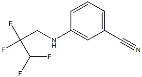 3-[(2,2,3,3-tetrafluoropropyl)amino]benzonitrile 结构式