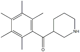 3-[(2,3,4,5,6-pentamethylphenyl)carbonyl]piperidine Structure