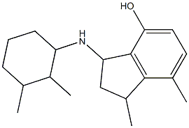 3-[(2,3-dimethylcyclohexyl)amino]-1,7-dimethyl-2,3-dihydro-1H-inden-4-ol Structure