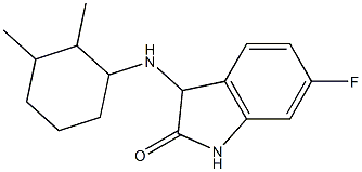 3-[(2,3-dimethylcyclohexyl)amino]-6-fluoro-2,3-dihydro-1H-indol-2-one 结构式