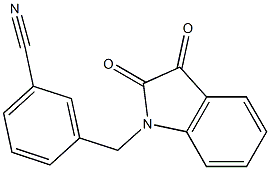 3-[(2,3-dioxo-2,3-dihydro-1H-indol-1-yl)methyl]benzonitrile Structure