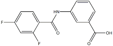 3-[(2,4-difluorobenzoyl)amino]benzoic acid,,结构式