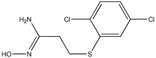 3-[(2,5-dichlorophenyl)sulfanyl]-N'-hydroxypropanimidamide,,结构式