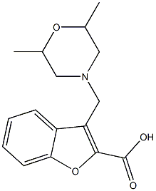 3-[(2,6-dimethylmorpholin-4-yl)methyl]-1-benzofuran-2-carboxylic acid|