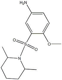 3-[(2,6-dimethylpiperidine-1-)sulfonyl]-4-methoxyaniline,,结构式