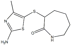 3-[(2-amino-4-methyl-1,3-thiazol-5-yl)sulfanyl]azepan-2-one Structure