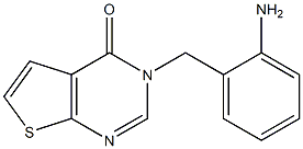 3-[(2-aminophenyl)methyl]-3H,4H-thieno[2,3-d]pyrimidin-4-one,,结构式