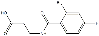 3-[(2-bromo-4-fluorobenzoyl)amino]propanoic acid Structure