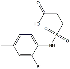 3-[(2-bromo-4-methylphenyl)sulfamoyl]propanoic acid Struktur
