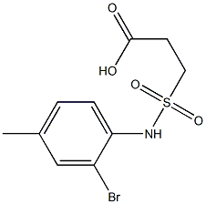 3-[(2-bromo-4-methylphenyl)sulfamoyl]propanoic acid Structure