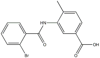 3-[(2-bromobenzoyl)amino]-4-methylbenzoic acid Structure