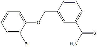 3-[(2-bromophenoxy)methyl]benzenecarbothioamide 结构式