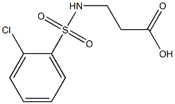 3-[(2-chlorobenzene)sulfonamido]propanoic acid,,结构式