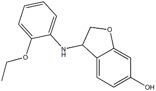 3-[(2-ethoxyphenyl)amino]-2,3-dihydro-1-benzofuran-6-ol,,结构式