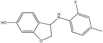 3-[(2-fluoro-4-methylphenyl)amino]-2,3-dihydro-1-benzofuran-6-ol 结构式