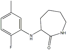 3-[(2-fluoro-5-methylphenyl)amino]azepan-2-one Struktur