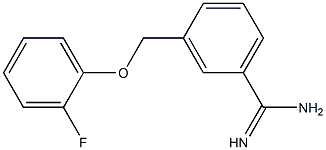 3-[(2-fluorophenoxy)methyl]benzenecarboximidamide,,结构式