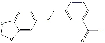 3-[(2H-1,3-benzodioxol-5-yloxy)methyl]benzoic acid 结构式