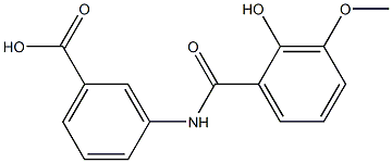 3-[(2-hydroxy-3-methoxybenzoyl)amino]benzoic acid,,结构式