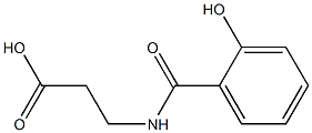 3-[(2-hydroxybenzoyl)amino]propanoic acid,,结构式