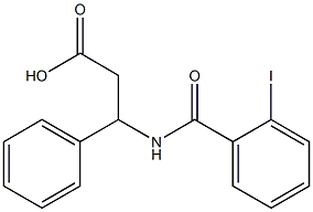 3-[(2-iodobenzoyl)amino]-3-phenylpropanoic acid 化学構造式