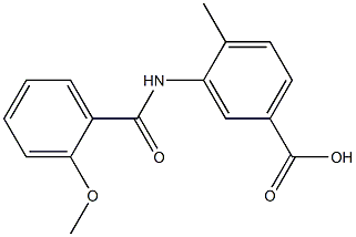 3-[(2-methoxybenzoyl)amino]-4-methylbenzoic acid Struktur