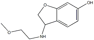 3-[(2-methoxyethyl)amino]-2,3-dihydro-1-benzofuran-6-ol Struktur