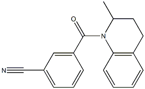 3-[(2-methyl-3,4-dihydroquinolin-1(2H)-yl)carbonyl]benzonitrile,,结构式
