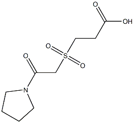3-[(2-oxo-2-pyrrolidin-1-ylethyl)sulfonyl]propanoic acid 结构式