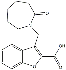 3-[(2-oxoazepan-1-yl)methyl]-1-benzofuran-2-carboxylic acid 化学構造式