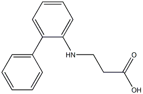 3-[(2-phenylphenyl)amino]propanoic acid 化学構造式