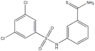 3-[(3,5-dichlorobenzene)sulfonamido]benzene-1-carbothioamide Structure