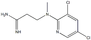 3-[(3,5-dichloropyridin-2-yl)(methyl)amino]propanimidamide,,结构式