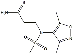 3-[(3,5-dimethyl-1,2-oxazole-4-)(methyl)sulfonamido]propanethioamide|