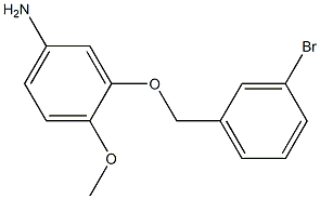 3-[(3-bromobenzyl)oxy]-4-methoxyaniline,,结构式