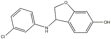 3-[(3-chlorophenyl)amino]-2,3-dihydro-1-benzofuran-6-ol Struktur