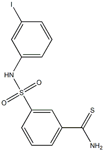 3-[(3-iodophenyl)sulfamoyl]benzene-1-carbothioamide 结构式