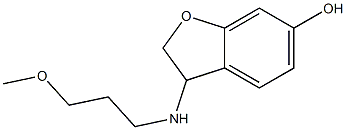 3-[(3-methoxypropyl)amino]-2,3-dihydro-1-benzofuran-6-ol,,结构式