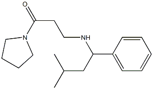 3-[(3-methyl-1-phenylbutyl)amino]-1-(pyrrolidin-1-yl)propan-1-one Structure