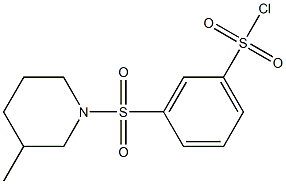 3-[(3-methylpiperidine-1-)sulfonyl]benzene-1-sulfonyl chloride,,结构式