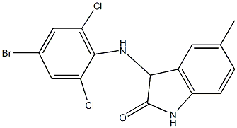 3-[(4-bromo-2,6-dichlorophenyl)amino]-5-methyl-2,3-dihydro-1H-indol-2-one